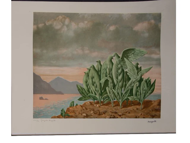 An art folder 'la philosophie et la peinture' containing 7 lithographs by rené magritte (1898-1967), edition by marcel paquet (1979-80), h.c., n° 22/40 folio size: 73.5 x 52.5 cm. (28.94 x 20.67 in.) - afbeelding 8 van  19
