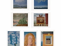 An art folder 'la philosophie et la peinture' containing 7 lithographs by rené magritte (1898-1967), edition by marcel paquet (1979-80), h.c., n° 22/40 folio size: 73.5 x 52.5 cm. (28.94 x 20.67 in.) - afbeelding 1 van  19