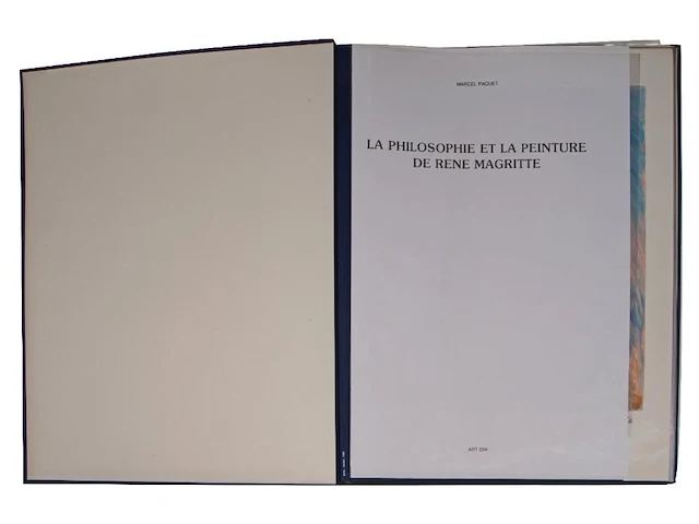 An art folder 'la philosophie et la peinture' containing 7 lithographs by rené magritte (1898-1967), edition by marcel paquet (1979-80), h.c., n° 22/40 folio size: 73.5 x 52.5 cm. (28.94 x 20.67 in.) - afbeelding 15 van  19