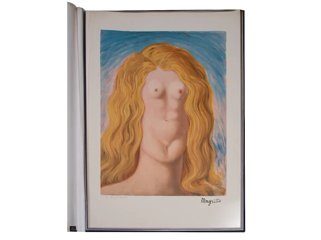 An art folder 'la philosophie et la peinture' containing 7 lithographs by rené magritte (1898-1967), edition by marcel paquet (1979-80), h.c., n° 22/40 folio size: 73.5 x 52.5 cm. (28.94 x 20.67 in.) - afbeelding 16 van  19