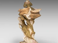 An art nouveau royal dux figural centrepiece 52 x 38 cm. (20.46 x 14.96 in.) - afbeelding 5 van  11