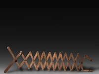 An articulated wooden erotic tool, with a lingam and yoni on the end, rajasthan, india, h 35,5 cm (when closed) - afbeelding 2 van  5