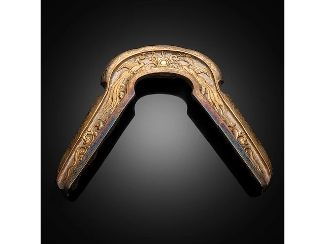 An assembled group of chinese repoussé gilt silver saddle ornaments, liao dynasty (907 - 1125) - afbeelding 9 van  28