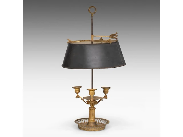 An empire gilt bronze bouillotte lamp, ca. 1810 58 cm. (22.82 in.) - afbeelding 1 van  5