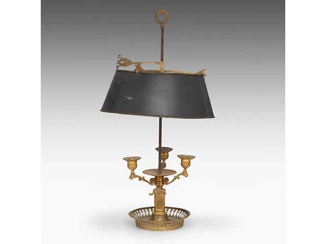 An empire gilt bronze bouillotte lamp, ca. 1810 58 cm. (22.82 in.) - afbeelding 4 van  5