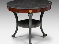 An empire gilt bronze mounted mahogany gueridon, ca. 1815 70 x 78 cm. (27.55 x 30.71 in.) - afbeelding 2 van  8