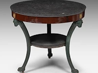 An empire gilt bronze mounted mahogany gueridon, ca. 1815 70 x 78 cm. (27.55 x 30.71 in.) - afbeelding 3 van  8