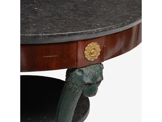 An empire gilt bronze mounted mahogany gueridon, ca. 1815 70 x 78 cm. (27.55 x 30.71 in.) - afbeelding 7 van  8