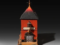 An erotic 'maison d'amour' toy house by bing spielwaren, nürnberg, ca. 1930, h 26,5 - w 26 - d 11 cm 26 cm. (10.24 in.) - afbeelding 5 van  5