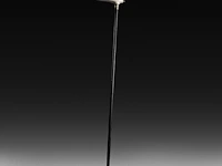 An erotic walking stick with an ivory handle of a phallus also serving as a smoking device, english, 19thc, total h 93 cm - ivory h 4 cm - ivory w 13 cm - total weight 275g (+) - afbeelding 5 van  5