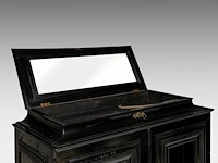 An exceptional antwerp baroque ebony and ebonised cabinet inset with painted copper panels with old testamentic scenes, ca. 1650 77 x 87 x 40 cm. (30.30 x 34 1/4 x 15 3/4 in.), with the plexi stand: 155 cm. (61.02 in.) - afbeelding 6 van  27