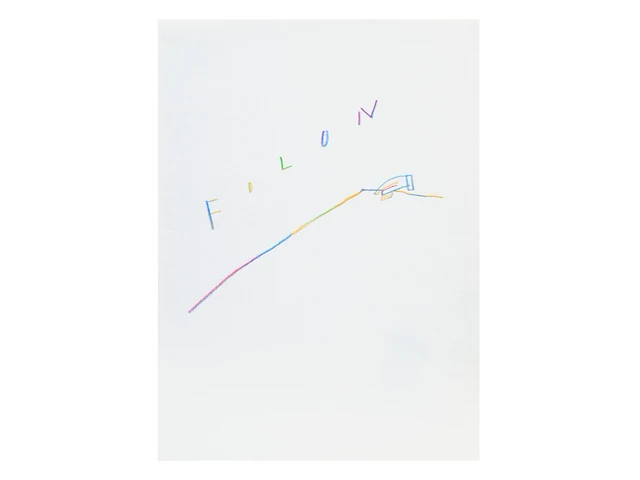 An illustrated copy of "l'artiste' by jean-michel folon (1934-2005), containing one original drawing by the artist. 32 x 24 cm. (12.59 x 9.44 in.) - afbeelding 1 van  3