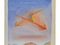 An illustrated copy of "l'artiste' by jean-michel folon (1934-2005), containing one original drawing by the artist. 32 x 24 cm. (12.59 x 9.44 in.) - afbeelding 2 van  3