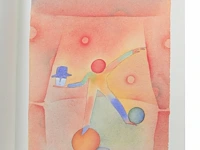 An illustrated copy of "l'artiste' by jean-michel folon (1934-2005), containing one original drawing by the artist. 32 x 24 cm. (12.59 x 9.44 in.) - afbeelding 3 van  3