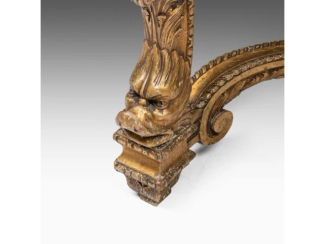 An imposing louis xiv style carved giltwood 'table de milieu' with a veined marble top, late 19thc 75 x 160 x 90 cm. (29.53 x 62.99 x 35.42 in.) - afbeelding 2 van  11