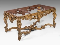 An imposing louis xiv style carved giltwood 'table de milieu' with a veined marble top, late 19thc 75 x 160 x 90 cm. (29.53 x 62.99 x 35.42 in.) - afbeelding 7 van  11