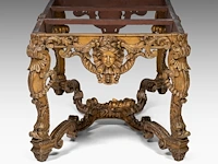 An imposing louis xiv style carved giltwood 'table de milieu' with a veined marble top, late 19thc 75 x 160 x 90 cm. (29.53 x 62.99 x 35.42 in.) - afbeelding 9 van  11