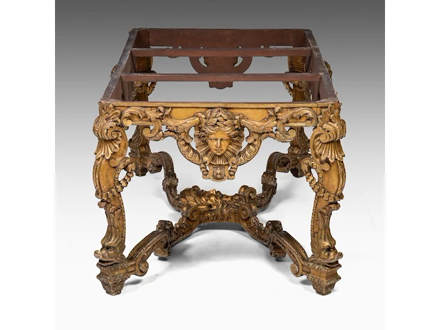 An imposing louis xiv style carved giltwood 'table de milieu' with a veined marble top, late 19thc 75 x 160 x 90 cm. (29.53 x 62.99 x 35.42 in.) - afbeelding 10 van  11