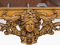 An imposing louis xiv style carved giltwood 'table de milieu' with a veined marble top, late 19thc 75 x 160 x 90 cm. (29.53 x 62.99 x 35.42 in.) - afbeelding 11 van  11