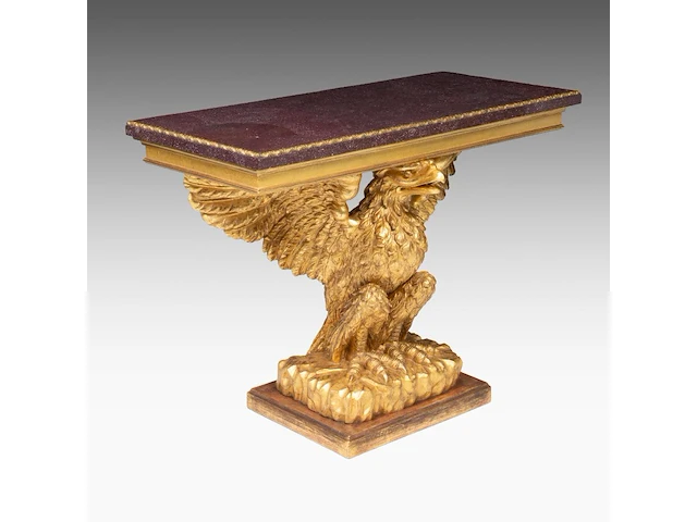 An impressive georgian carved giltwood eagle console table, in the manner of william kent 86 x 113 x 53 cm. (33.85 x 44.49 x 20.87 in.) - afbeelding 3 van  10