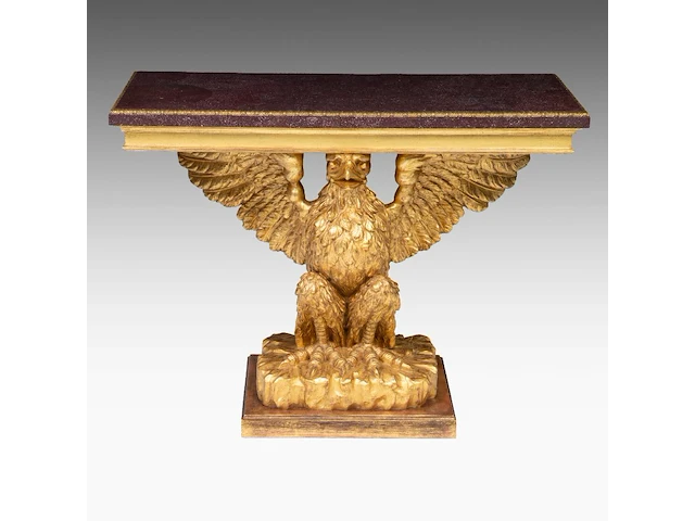 An impressive georgian carved giltwood eagle console table, in the manner of william kent 86 x 113 x 53 cm. (33.85 x 44.49 x 20.87 in.) - afbeelding 7 van  10