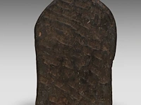 An indian grey stone stele of durga, pala period style, 14 x 9 cm - afbeelding 5 van  7