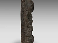 An indian grey stone stele of durga, pala period style, 14 x 9 cm - afbeelding 6 van  7
