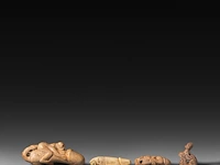 An interesting collection of semi-precious stone and bone phalluses from south east asia, l 22 cm (largest) - afbeelding 8 van  9