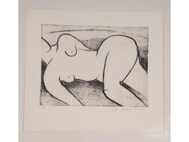 An interesting collection of sketches (6) and etchings (5) by jef innegraeve (1936) - afbeelding 2 van  14