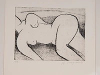 An interesting collection of sketches (6) and etchings (5) by jef innegraeve (1936) - afbeelding 2 van  14