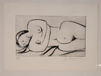 An interesting collection of sketches (6) and etchings (5) by jef innegraeve (1936) - afbeelding 3 van  14