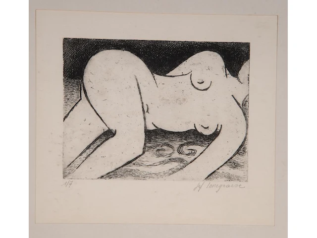An interesting collection of sketches (6) and etchings (5) by jef innegraeve (1936) - afbeelding 6 van  14
