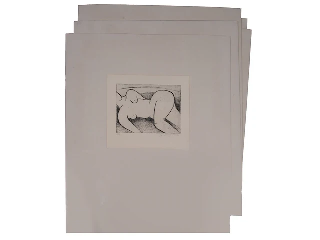 An interesting collection of sketches (6) and etchings (5) by jef innegraeve (1936) - afbeelding 14 van  14