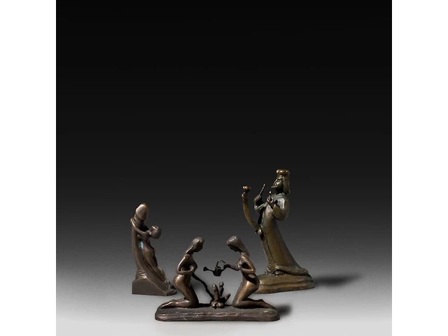 An interesting collection of vienna bronzes with erotic scenes, ca. 1900, h 11 cm (tallest) - afbeelding 1 van  4