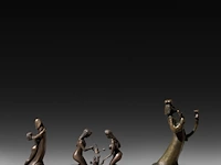 An interesting collection of vienna bronzes with erotic scenes, ca. 1900, h 11 cm (tallest) - afbeelding 2 van  4