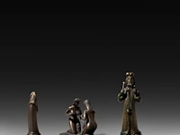 An interesting collection of vienna bronzes with erotic scenes, ca. 1900, h 11 cm (tallest) - afbeelding 3 van  4