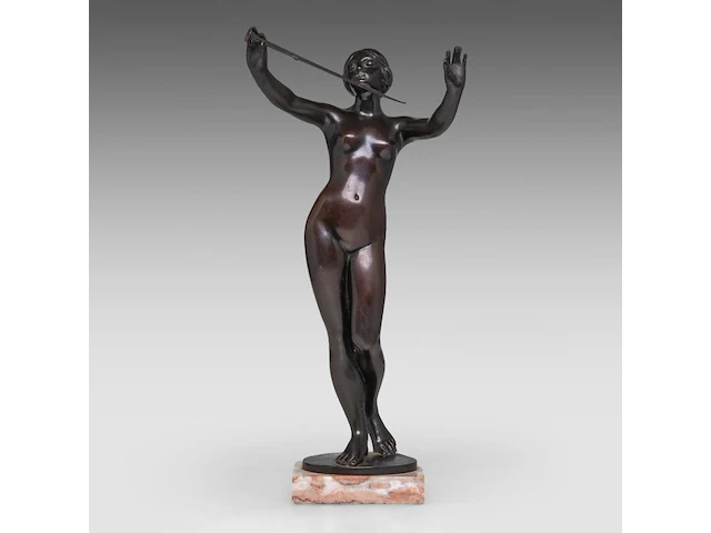 An interesting lot of three various sculptures, 19thc - afbeelding 7 van  14
