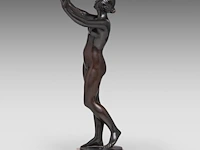 An interesting lot of three various sculptures, 19thc - afbeelding 9 van  14