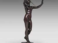An interesting lot of three various sculptures, 19thc - afbeelding 12 van  14