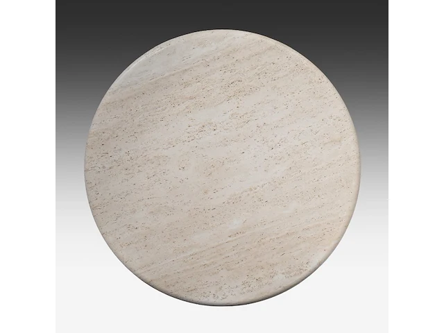 An italian design circular travertine model m1 dining table by angelo mangiarotti, ca. 1970 72 x 116 cm. (28.35 x 45.67 in.) - afbeelding 4 van  8