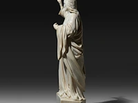 An ivory sculpture of christ with a raised right arm, french, 19thc, h 23 cm (+) - afbeelding 3 van  9