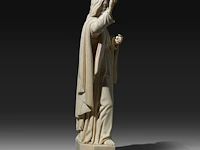 An ivory sculpture of christ with a raised right arm, french, 19thc, h 23 cm (+) - afbeelding 5 van  9