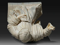An ivory sculpture of christ with a raised right arm, french, 19thc, h 23 cm (+) - afbeelding 7 van  9