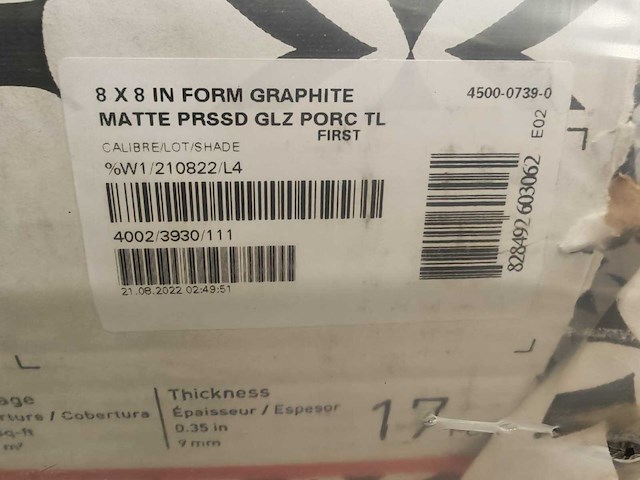 Anatolia form graphite mat vloertegel 20x20 cm 18,36 m² - afbeelding 4 van  7