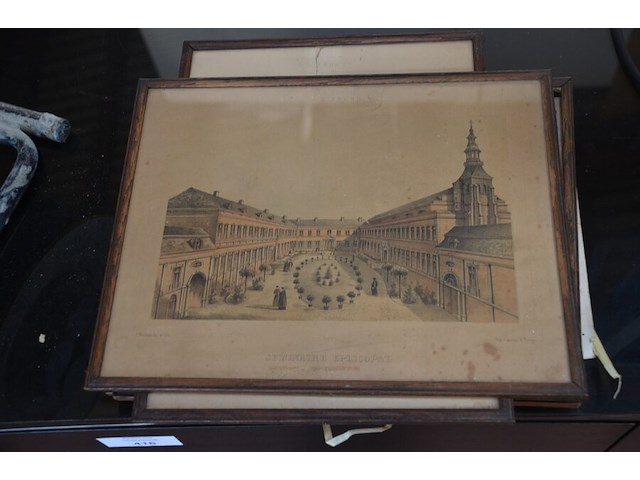 Anatomisch skelet met extra schedel, ronde salontafel met wit blad, 2 ronde bijzettafels met wit blad, ventilator aerian, 7 wandversieringen, partij stipverhalen suske & wiske, 2 vazen - afbeelding 2 van  19