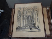 Anatomisch skelet met extra schedel, ronde salontafel met wit blad, 2 ronde bijzettafels met wit blad, ventilator aerian, 7 wandversieringen, partij stipverhalen suske & wiske, 2 vazen - afbeelding 19 van  19