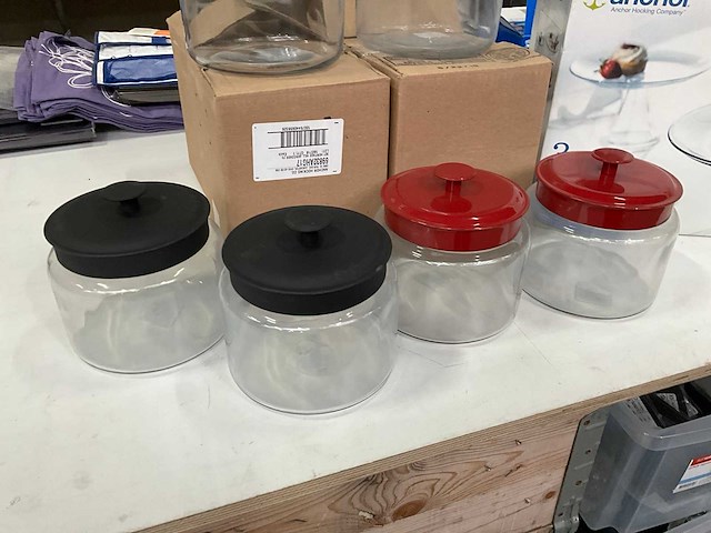 Anchor hocking mix kavel voorraadpotten en serveer plateau - afbeelding 2 van  7