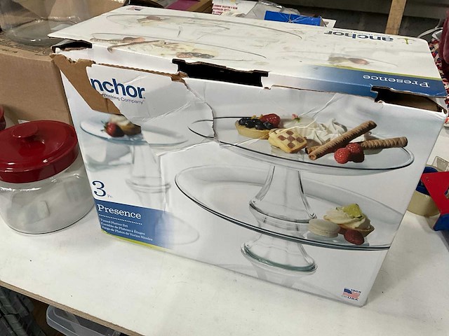 Anchor hocking mix kavel voorraadpotten en serveer plateau - afbeelding 7 van  7