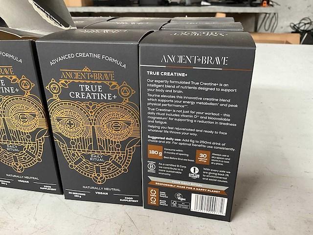 Ancient + brave true creatine supplement 180 gram (9x) - afbeelding 6 van  7