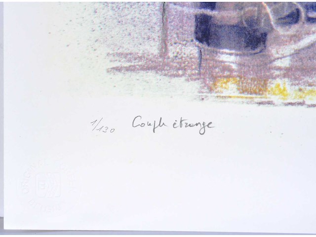 André goezu - couple étrange - kleurenzeefdruk - 1/130 - afbeelding 4 van  8